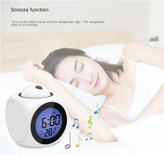Projection Alarm Clock Ceiling Display Snooze Desk Table Clock