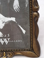 The Weston Gallery Solid Brushed Dark Brass Free Standing Photo Frame 3.5 X 5