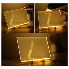 Acrylic Board with 30x20cm Writing Board for Desktop Note A6T9