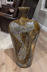Large Studio Pottery Floor Vase – Sherwin Moss (Pepper Pike Pottery, Ohio) – 32”