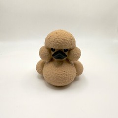 Poodle Duck Figurines – White Black Tan | 3D Printed Jeep Duck Cruise Desk Décor