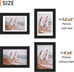 Versatile 4×6 Matted Frame – Wall Hanging Classic Design for Any Occasion
