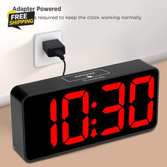 Large Digital Alarm Clock Big Numbers for Seniors & Visually Impaired, 9 Inches