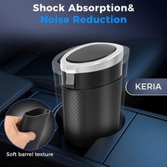 Keria Car Trash Can Bin with Lid – Mini Car Garbage Can Cup Holder-Small Leak…