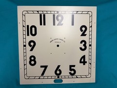 VINTAGE NEON CLOCK SALES CO. White Metal face – NEW