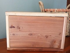 Solid Wood Rectangular Cedar Box Storage Florals Centerpiece 8.5 x 5.75 in. W