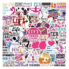 10 Random Cheer Stickers Dancing Cheerleader Decals Laptop Hydro Free Shipping