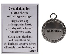 Inspirational Thank You Gift – Zinc Gratitude Charm w/ Story Card