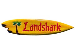 39” LANDSHARK TIKI BAR TREES TROPICAL SIGN WALL HANGING ART ISLAND HOME DECOR