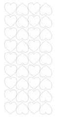 White Heart Hearts Stickers Sticker 1″ DC20-010
