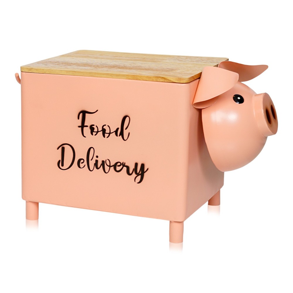Made Easy Kit Food Delivery Outdoor Functional Décor Reception Box (Pink Pig)