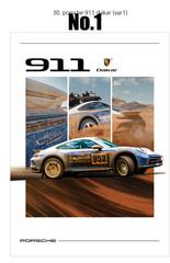 Porsche 911 Dakar 918 Fan Art A3 11 X 17 Poster Set No.1-4 Sports Car Print