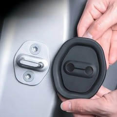 4PCS Car Door Strike Protector – Silicone Silent Latch Guard & Rust Stopper