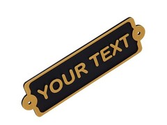 Plastic Custom Personalized Customized Vintage Style Sign Plaque Home Office