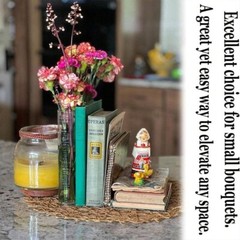 Bookend Vase for Flowers Unique Book shape Vase Bookshelf Decor for Book Lovers