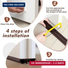 Lineshading 4 Pack Bottom Door Seal Exterior Plastic PVC 1 3/4″ x 36″ for Vinyl