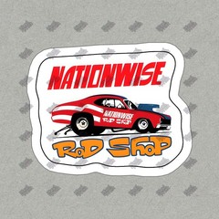 Nationwise Rod Shop Vintage Racing Vinyl Sticker Car Enthusiast Decal #487720