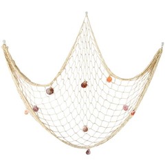 Natural Fishing Net Decor with Shells 79 Inch Beach Theme Decor for Party Hom…