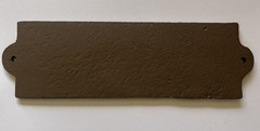Wall Plaque «On This Site In 1897 Nothing Happened» Cast Iron Brown Sign 9 inch