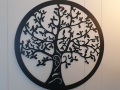 Tree Of Life Large 19.5′ Metal Wall Art Black Powder Coated Buckstove Steal NC