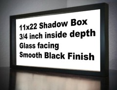 SHADOW BOX Large 11×22 Display Case Frame 3/4 Inch Inside Depth