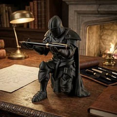 Medieval Knight Pen Holder 3D Printed Desk Organizer Decor