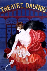 THEATRE DAUNOU PARIS SHOW GIRL DANCE FRENCH CAPPIELLO VINTAGE POSTER REPRO