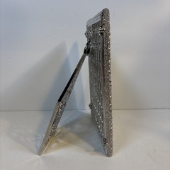 Tizo Swarovski Crystals Jewel-tone Platinum Finish Picture Frame 5 x 7 in.
