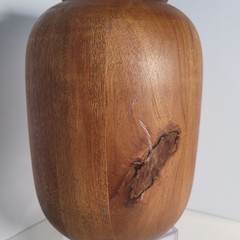 Hearth and Hand solid wood vase set without glass inserts. Segmented wood design