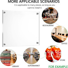 8 Pack Acrylic Floating Picture Frames for 8×10 Photos – Wall Mount Display