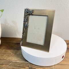 Burnes Of Boston Photo Frame Bronze Finish branch with leaves Vintage 1998