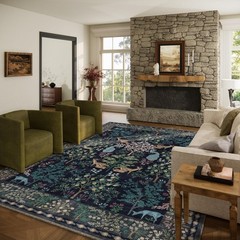 8×10 Area Rugs for Living Room: Washable Bedroom Rug Vintage Area Rug Stain R…