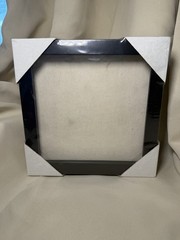 Mondo Llama Shadow Box Frame 8×8 Black Wood Square Freestanding Solid Color