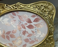 Oval Picture Frame 5X7 Gold Floral Design Vertical Or Horizontal Rachel Zoe New