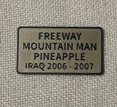 Single Custom 2-3 Line Plaque for 120mm 1:4 Scale Round