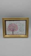 Gold Tone Wood Picture Frame Desktop/ Wall Mount Vertical or Horizontal 8 X 6