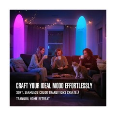 9.8Ft Inflatable Column with Built-in Blower and Color-Changing LED Lights ̵