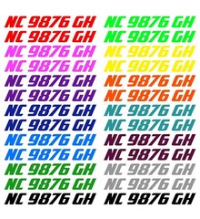 BOAT PWC JET SKI SEA DOO CUSTOM REGISTRATION HULL ID NUMBER DECAL STICKER PACK 9