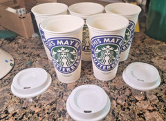 Starbucks Reusable Coffee Cup in Yellow – This May Be Butterbeer with Lid