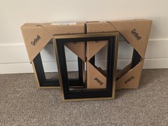 6×8 Cardinali Canvas Frame Gold Solid Wood Floater Frame Width 3/4 In D Set Of 3