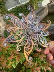 Colorful Metal Sun Wall Decor, Garden Outdoor Metal Art Sign
