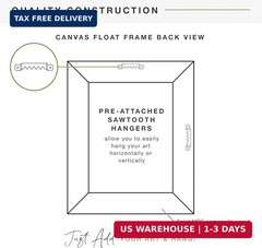 MCS Canvas Float Frames 12×12 Frame, Natural Woodgrain Square for Finished Canva