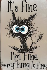 It’s Fine Everything Is Fine Funny Sign Weatherproof Aluminum