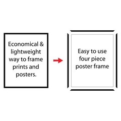 20X30 Basic Picture Frames, Black, Set of 2