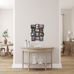12-Opening Wall Mount Collage Frame – 4×6 & 6×4 Photos in Bold Black Finish