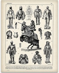 Knight Armor Poster 11×14 Unframed Medieval Wall Art for Man Cave or History