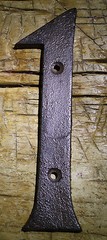 Rustic BROWN Cast Iron Metal House Numbers Street Address 6 1/4 INCH Phone #’s 1
