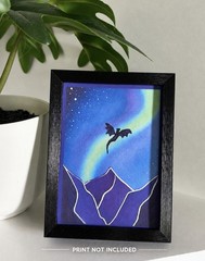 Custom 3D Printed ACEO Display Frame Black | Fits Standard 2.5×3.5 ACEOs