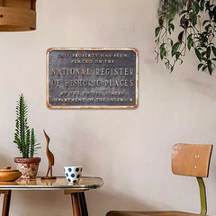 NEW 2D 8×12 Blue Brown «National Register Of Historic Places» Metal Wall Sign