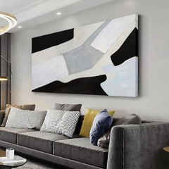 Abstract Art Wall Decor Modern Minimalist Art Wall Decor Black White and Grey…